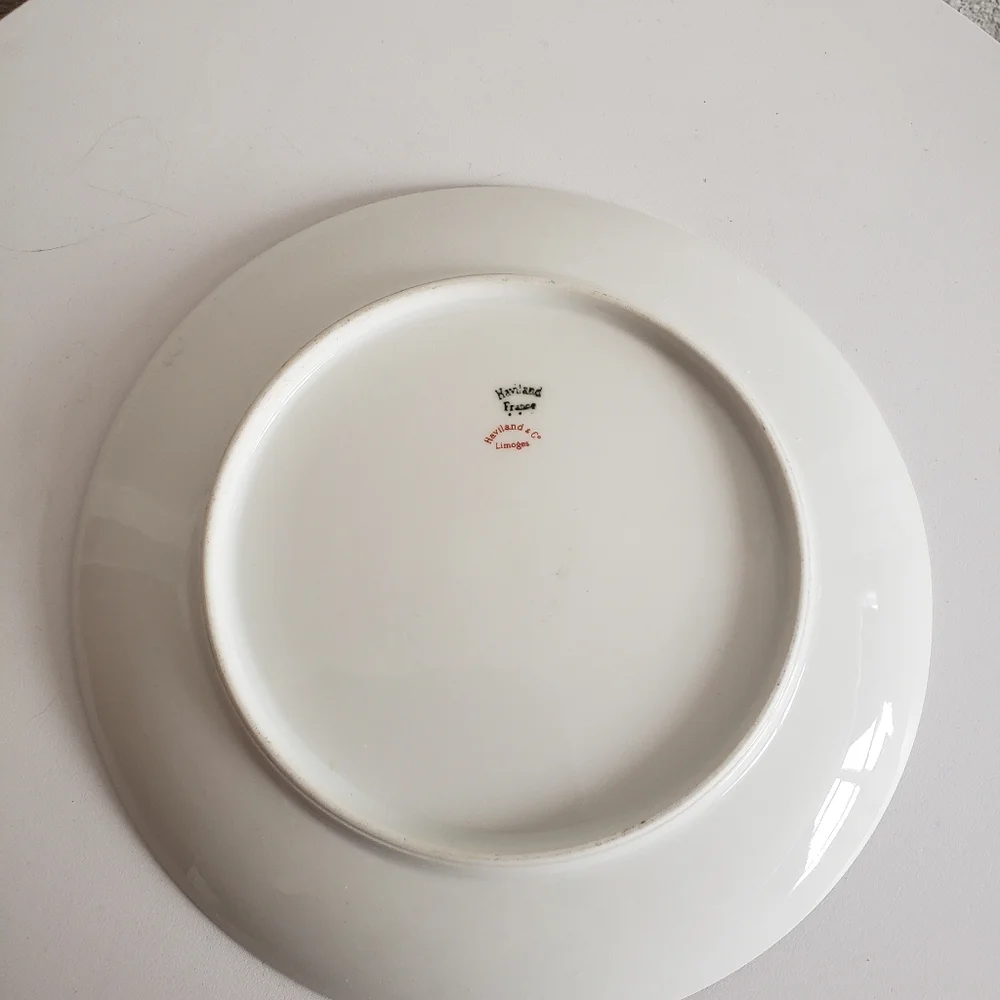 Antique MC Haviland Limoges France Handpainted Floral Round Platter 8-5/8" . - Picture 9 of 10